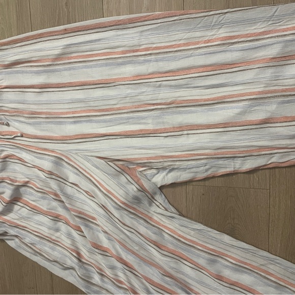 AB Studio 2-Piece Set – Striped Off-Shoulder Top & Wide-Leg Pants – Size XXL - Picture 4 of 12